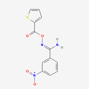 molecular formula C12H9N3O4S B3841775 3-nitro-N'-[(2-thienylcarbonyl)oxy]benzenecarboximidamide 