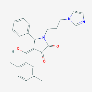 4-(2,5-dimethylbenzoyl)-3-hydroxy-1-[3-(1H-imidazol-1-yl)propyl]-5-phenyl-1,5-dihydro-2H-pyrrol-2-one