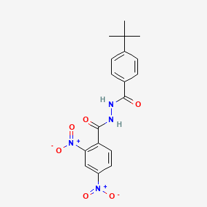 molecular formula C18H18N4O6 B3841780 N'-(4-tert-butylbenzoyl)-2,4-dinitrobenzohydrazide 