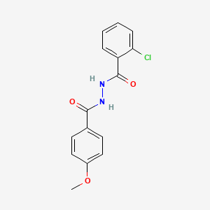 molecular formula C15H13ClN2O3 B3841786 2-chloro-N'-(4-methoxybenzoyl)benzohydrazide 