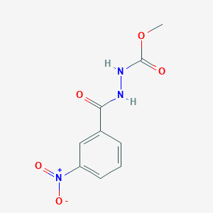 molecular formula C9H9N3O5 B3841817 methyl 2-(3-nitrobenzoyl)hydrazinecarboxylate 