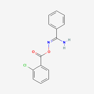 molecular formula C14H11ClN2O2 B3841824 N'-[(2-chlorobenzoyl)oxy]benzenecarboximidamide 