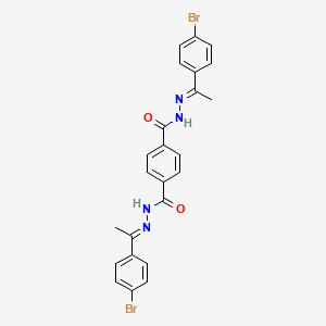 molecular formula C24H20Br2N4O2 B3841831 N'~1~,N'~4~-bis[1-(4-bromophenyl)ethylidene]terephthalohydrazide 