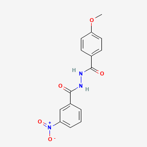molecular formula C15H13N3O5 B3841853 N'-(4-methoxybenzoyl)-3-nitrobenzohydrazide 