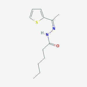 molecular formula C12H18N2OS B3841859 N'-[1-(2-thienyl)ethylidene]hexanohydrazide 