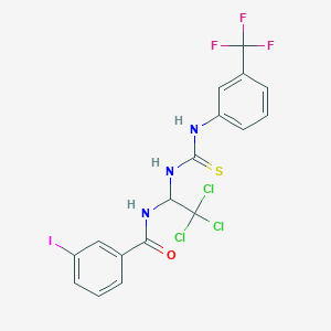 3-iodo-N-[2,2,2-trichloro-1-({[3-(trifluoromethyl)anilino]carbothioyl}amino)ethyl]benzamide