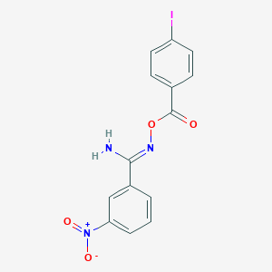 molecular formula C14H10IN3O4 B3841862 N'-[(4-iodobenzoyl)oxy]-3-nitrobenzenecarboximidamide 