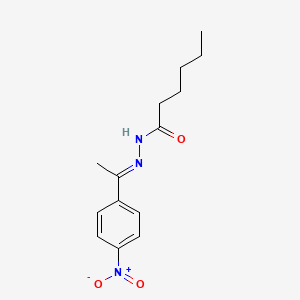 molecular formula C14H19N3O3 B3841914 N'-[1-(4-nitrophenyl)ethylidene]hexanohydrazide 