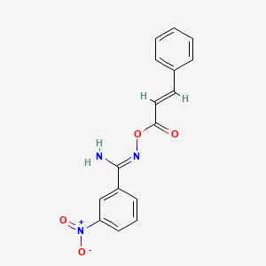 molecular formula C16H13N3O4 B3841919 N'-(cinnamoyloxy)-3-nitrobenzenecarboximidamide 