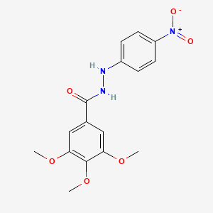 molecular formula C16H17N3O6 B3841937 3,4,5-trimethoxy-N'-(4-nitrophenyl)benzohydrazide 