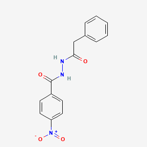 molecular formula C15H13N3O4 B3841939 4-nitro-N'-(phenylacetyl)benzohydrazide 