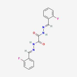 molecular formula C16H12F2N4O2 B3841942 N'~1~,N'~2~-bis(2-fluorobenzylidene)ethanedihydrazide 