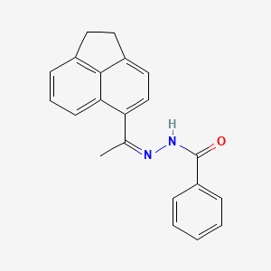molecular formula C21H18N2O B3841959 N'-[1-(1,2-dihydro-5-acenaphthylenyl)ethylidene]benzohydrazide 