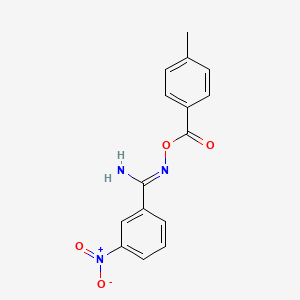 molecular formula C15H13N3O4 B3841967 N'-[(4-methylbenzoyl)oxy]-3-nitrobenzenecarboximidamide 