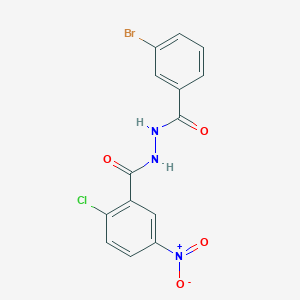 molecular formula C14H9BrClN3O4 B3841974 N'-(3-bromobenzoyl)-2-chloro-5-nitrobenzohydrazide 