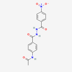 molecular formula C16H14N4O5 B3842004 N-(4-{[2-(4-nitrobenzoyl)hydrazino]carbonyl}phenyl)acetamide 