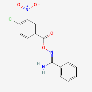 molecular formula C14H10ClN3O4 B3842010 N'-[(4-chloro-3-nitrobenzoyl)oxy]benzenecarboximidamide 