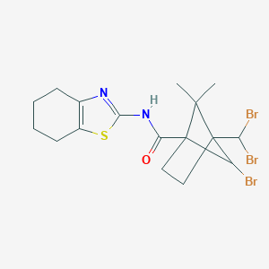 6-bromo-4-(dibromomethyl)-5,5-dimethyl-N-(4,5,6,7-tetrahydro-1,3-benzothiazol-2-yl)bicyclo[2.1.1]hexane-1-carboxamide