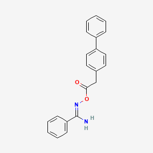 molecular formula C21H18N2O2 B3842023 N'-{[2-(4-biphenylyl)acetyl]oxy}benzenecarboximidamide 