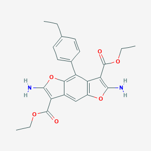 molecular formula C24H24N2O6 B384203 Diethyl 2,6-diamino-4-(4-ethylphenyl)furo[2,3-f][1]benzofuran-3,7-dicarboxylate 