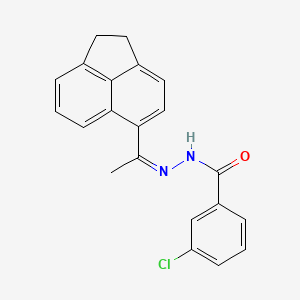 molecular formula C21H17ClN2O B3842031 3-chloro-N'-[1-(1,2-dihydro-5-acenaphthylenyl)ethylidene]benzohydrazide 