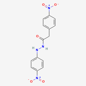 molecular formula C14H12N4O5 B3842055 N',2-bis(4-nitrophenyl)acetohydrazide 