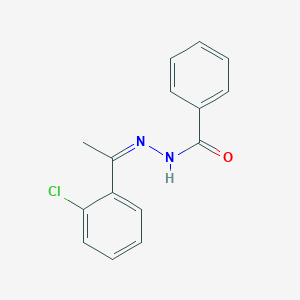 molecular formula C15H13ClN2O B3842072 N'-[1-(2-chlorophenyl)ethylidene]benzohydrazide 