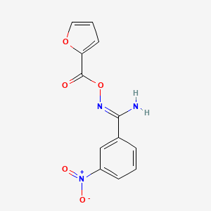 molecular formula C12H9N3O5 B3842079 N'-(2-furoyloxy)-3-nitrobenzenecarboximidamide 