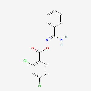 molecular formula C14H10Cl2N2O2 B3842084 N'-[(2,4-dichlorobenzoyl)oxy]benzenecarboximidamide 