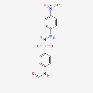molecular formula C14H14N4O5S B3842103 N-(4-{[2-(4-nitrophenyl)hydrazino]sulfonyl}phenyl)acetamide 