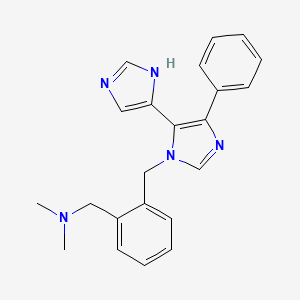 molecular formula C22H23N5 B3842117 N,N-dimethyl-1-{2-[(5'-phenyl-1H,3'H-4,4'-biimidazol-3'-yl)methyl]phenyl}methanamine 