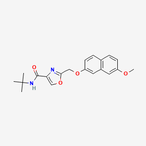 N-(tert-butyl)-2-{[(7-methoxy-2-naphthyl)oxy]methyl}-1,3-oxazole-4-carboxamide