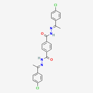 molecular formula C24H20Cl2N4O2 B3842127 N'~1~,N'~4~-bis[1-(4-chlorophenyl)ethylidene]terephthalohydrazide 