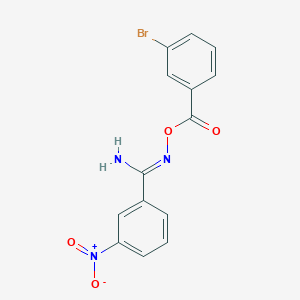 molecular formula C14H10BrN3O4 B3842133 N'-[(3-bromobenzoyl)oxy]-3-nitrobenzenecarboximidamide 