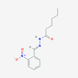 molecular formula C13H17N3O3 B3842143 N'-(2-nitrobenzylidene)hexanohydrazide 