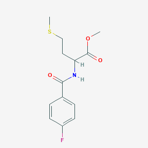 molecular formula C13H16FNO3S B3842158 methyl N-(4-fluorobenzoyl)methioninate 