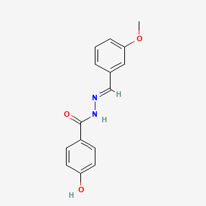 molecular formula C15H14N2O3 B3842166 4-hydroxy-N'-(3-methoxybenzylidene)benzohydrazide CAS No. 5331-52-2