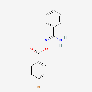 molecular formula C14H11BrN2O2 B3842193 N'-[(4-bromobenzoyl)oxy]benzenecarboximidamide 