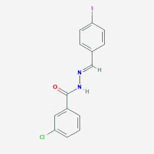 molecular formula C14H10ClIN2O B3842205 3-chloro-N'-(4-iodobenzylidene)benzohydrazide 
