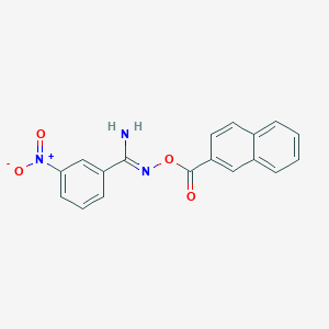 molecular formula C18H13N3O4 B3842223 N'-(2-naphthoyloxy)-3-nitrobenzenecarboximidamide 