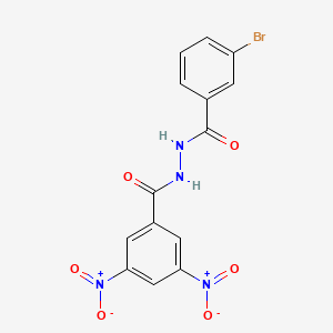 molecular formula C14H9BrN4O6 B3842227 N'-(3-bromobenzoyl)-3,5-dinitrobenzohydrazide 