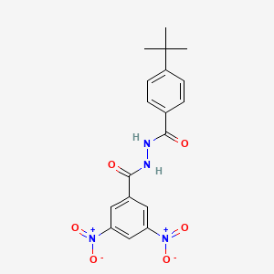 molecular formula C18H18N4O6 B3842230 N'-(4-tert-butylbenzoyl)-3,5-dinitrobenzohydrazide CAS No. 5332-34-3