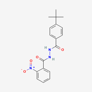 molecular formula C18H19N3O4 B3842233 N'-(4-tert-butylbenzoyl)-2-nitrobenzohydrazide 