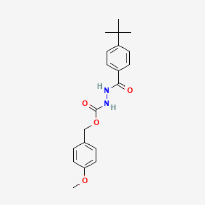 molecular formula C20H24N2O4 B3842241 4-methoxybenzyl 2-(4-tert-butylbenzoyl)hydrazinecarboxylate 