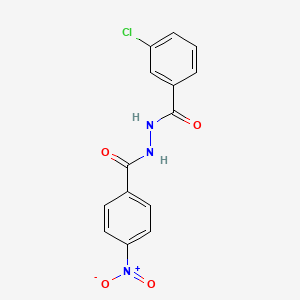 molecular formula C14H10ClN3O4 B3842244 3-chloro-N'-(4-nitrobenzoyl)benzohydrazide 