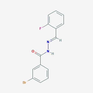 molecular formula C14H10BrFN2O B3842246 3-bromo-N'-(2-fluorobenzylidene)benzohydrazide 