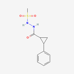 molecular formula C11H14N2O3S B3842262 N'-(methylsulfonyl)-2-phenylcyclopropanecarbohydrazide 