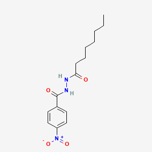 molecular formula C15H21N3O4 B3842277 4-nitro-N'-octanoylbenzohydrazide 