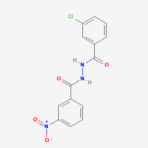 molecular formula C14H10ClN3O4 B3842289 3-chloro-N'-(3-nitrobenzoyl)benzohydrazide 