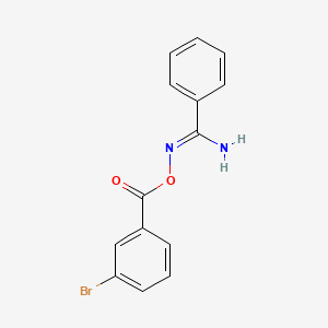 molecular formula C14H11BrN2O2 B3842293 N'-[(3-bromobenzoyl)oxy]benzenecarboximidamide 